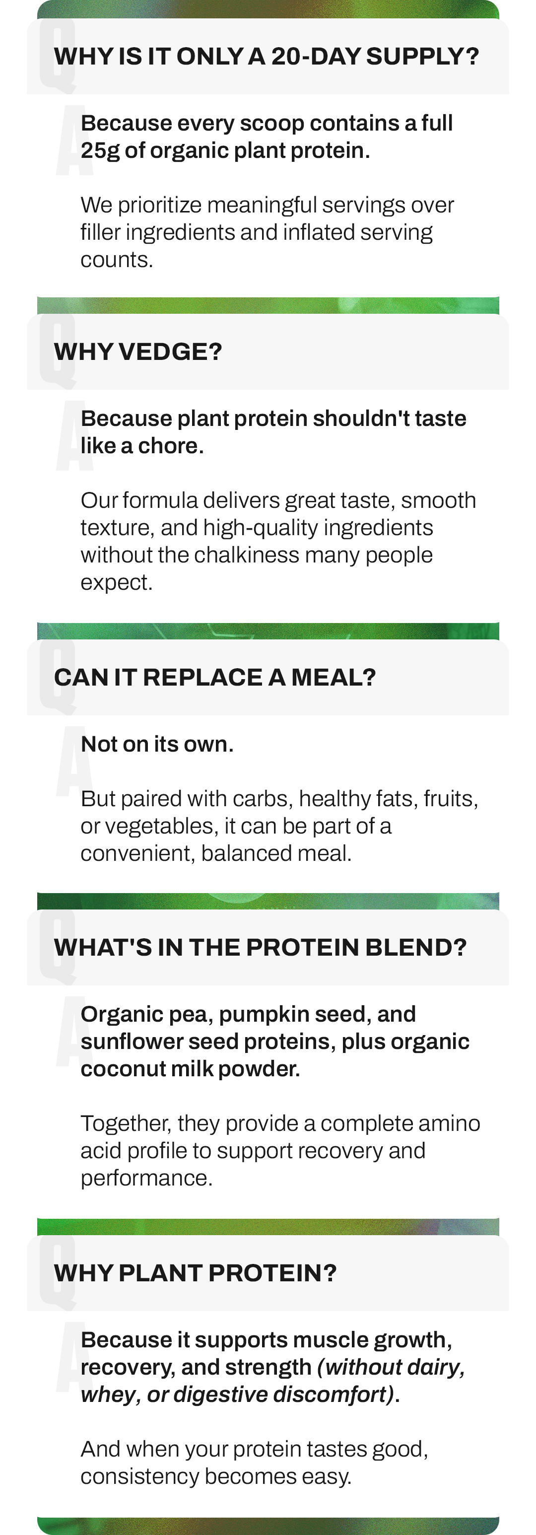 Plant Protein FAQs