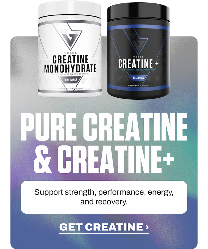 PURE CREATINE & CREATINE+ Support strength, performance, energy, and recovery.