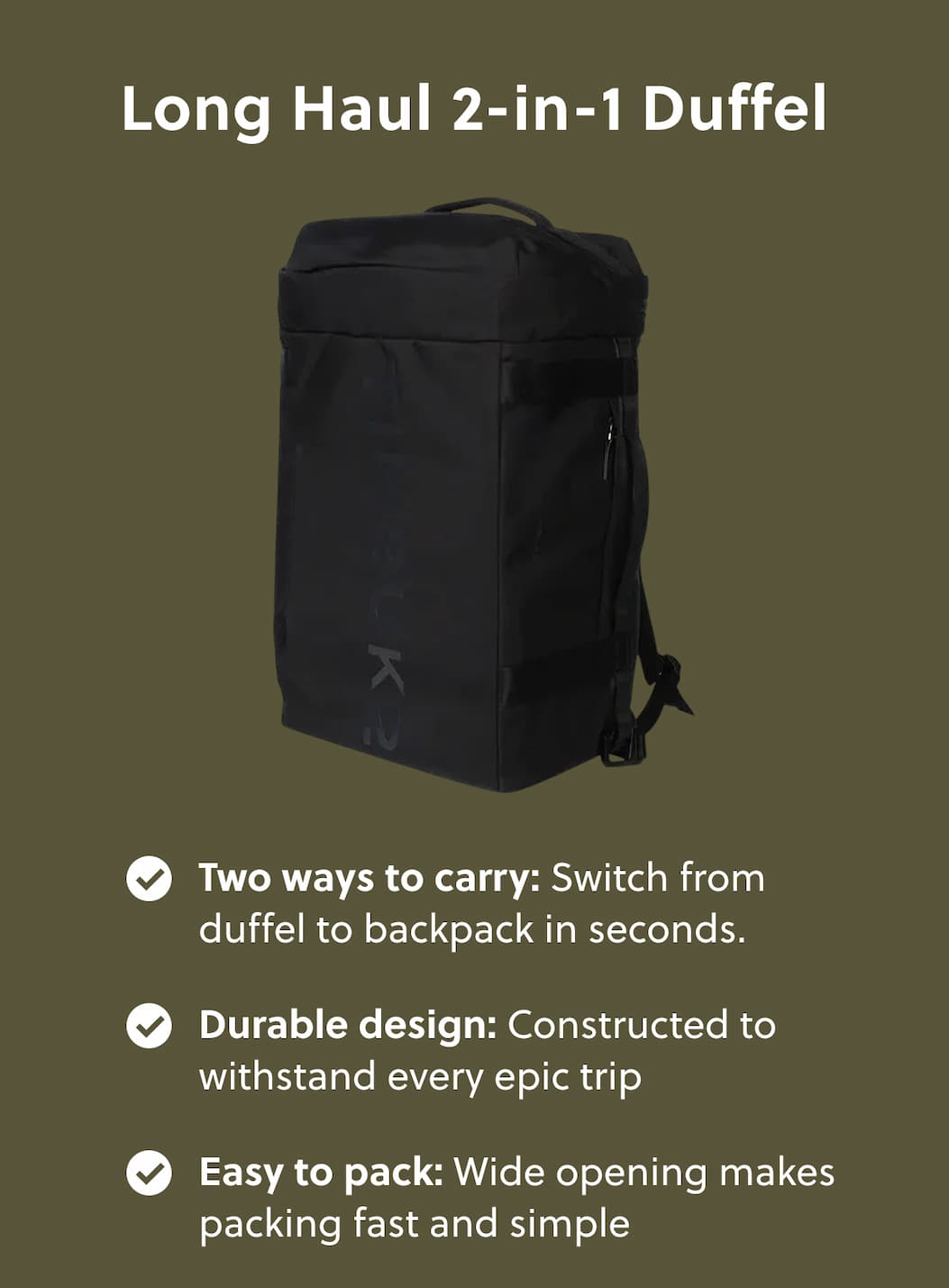 Long Haul 2-in-1 Duffel