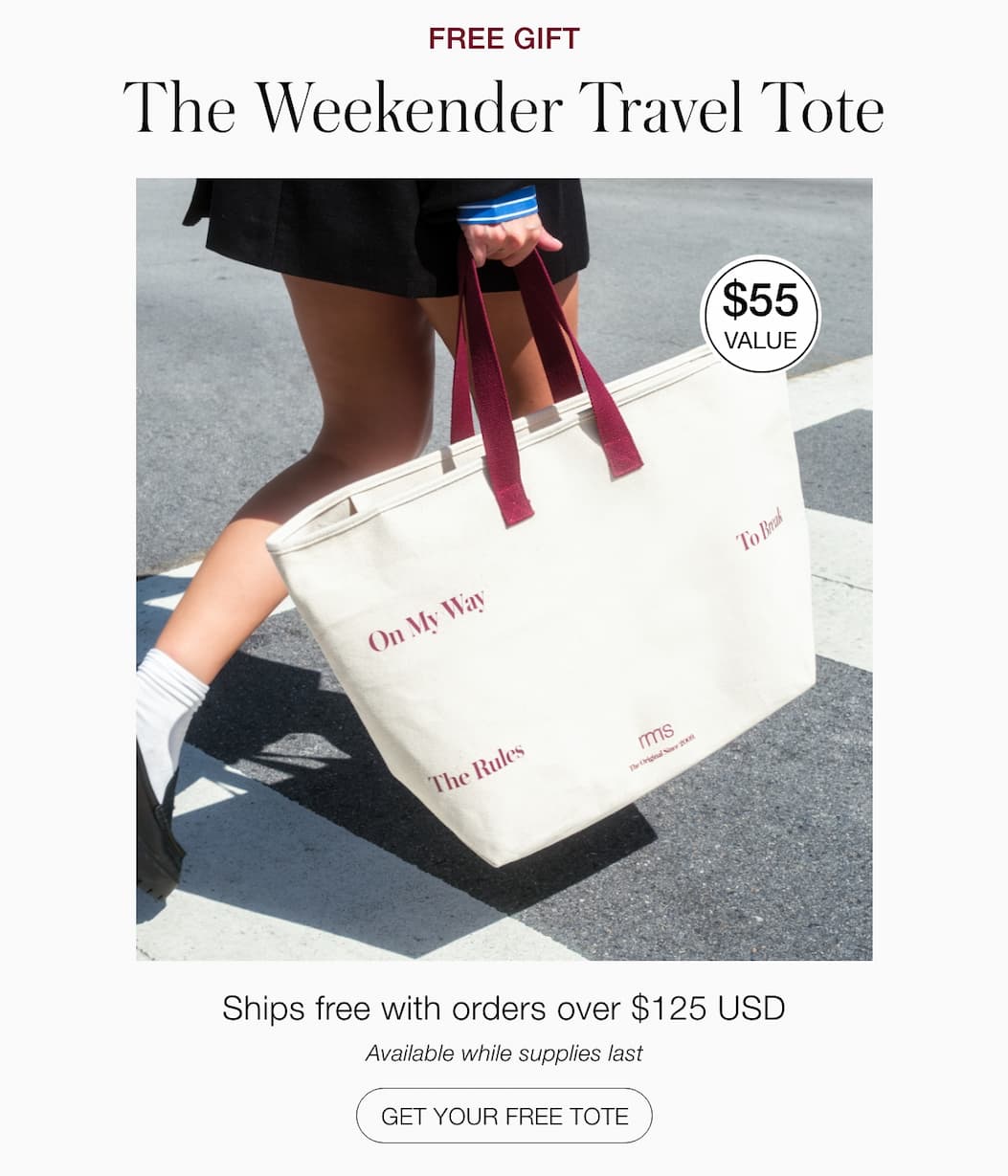 FREE GIFT: The Weekender Travel Tote Yours Free When You Spend $125 USD ($55 Value)