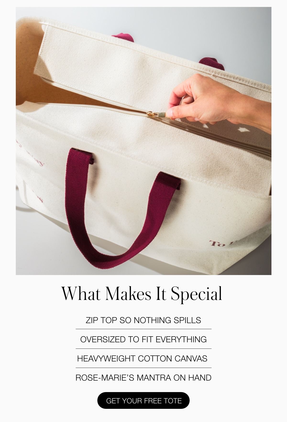 What Makes It Special: "On My Way To Break The Rules" is a nod to our founder, master makeup artist Rose-Marie Swift, who spent years backstage on fashion's biggest shoots before deciding to make something better (cleaner!). This tote is a wearable piece of that legacy, and a reminder that some rules were made to be broken. 