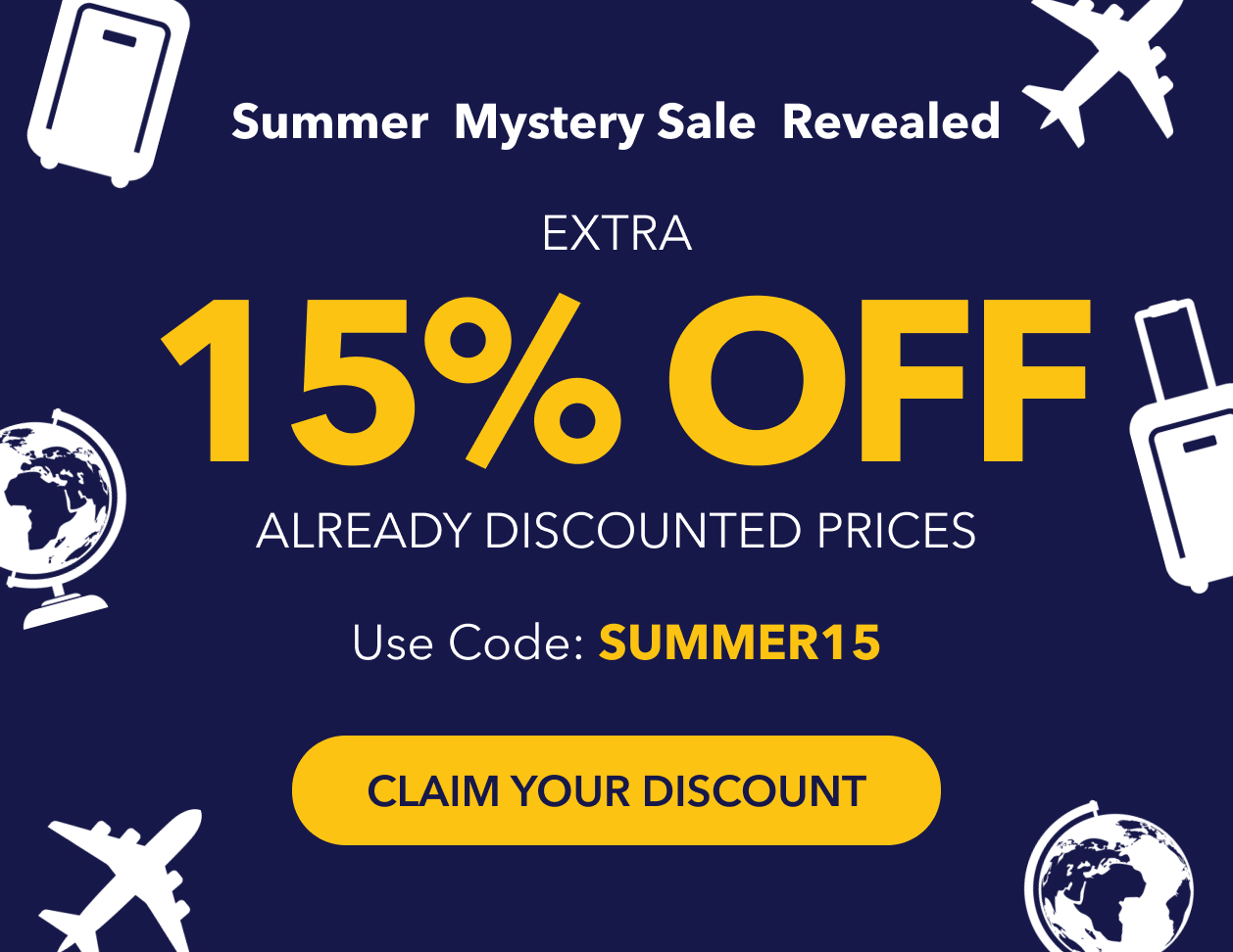 EXTRA 15% OFF ALREADY DISCOUNTED PRICES | Use Code: SUMMER15 - CLAIM YOUR DISCOUNT