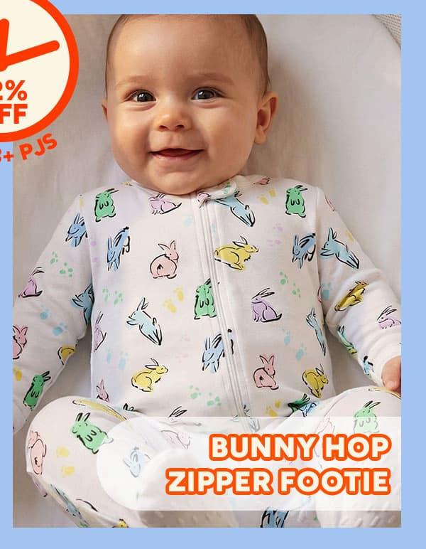 Bunny Hop Zipper Footie