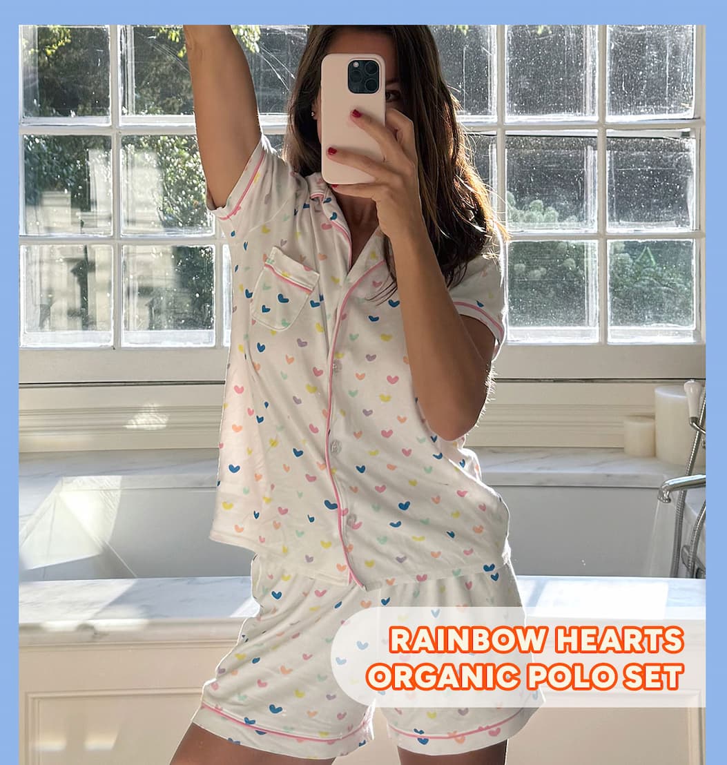 Rainbow Hearts Polo PJs