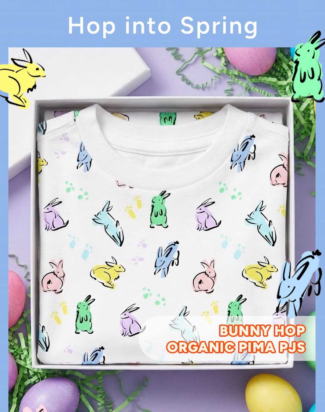an image of a box with a t - shirt with a bunny and other items