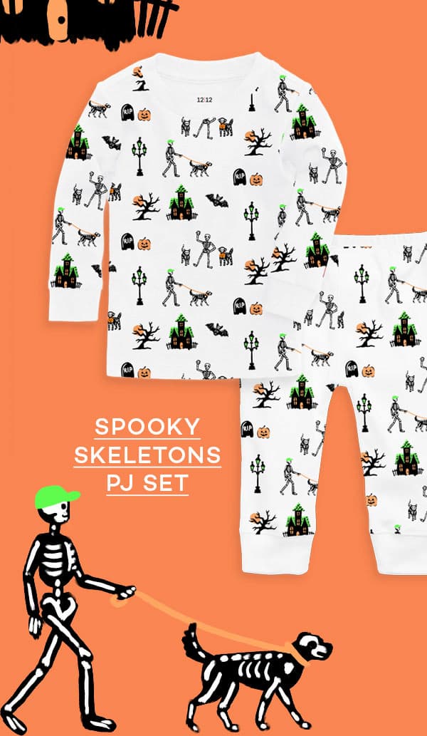 Spooky Skeletons PJ Set