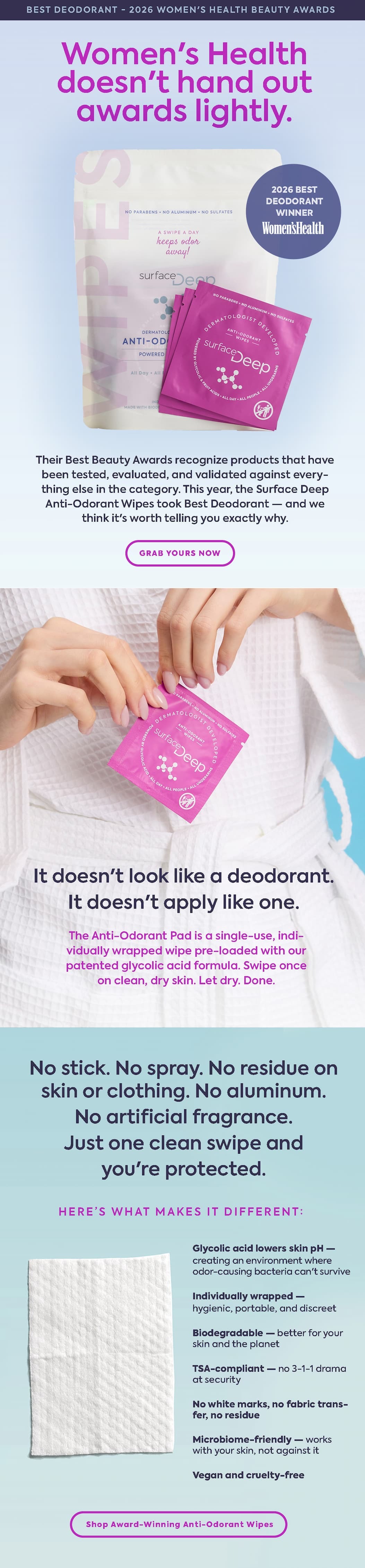Meet The Deodorrant Wipes