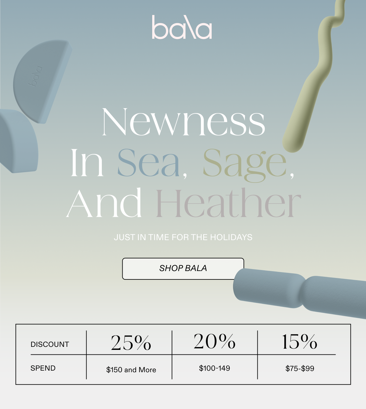 New Products Available NOW In Sea & Sage! 🌊🌿 BALA