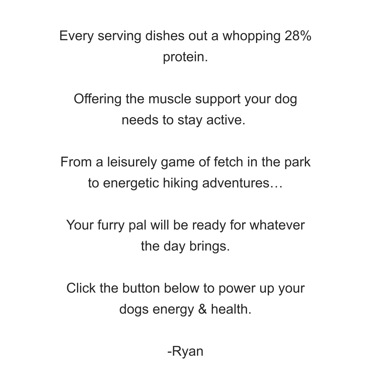 Power up your dog's energy Wild Earth Pets