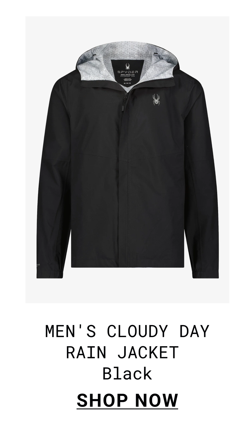 Men's Cloudy Day Rain Jacket - Black