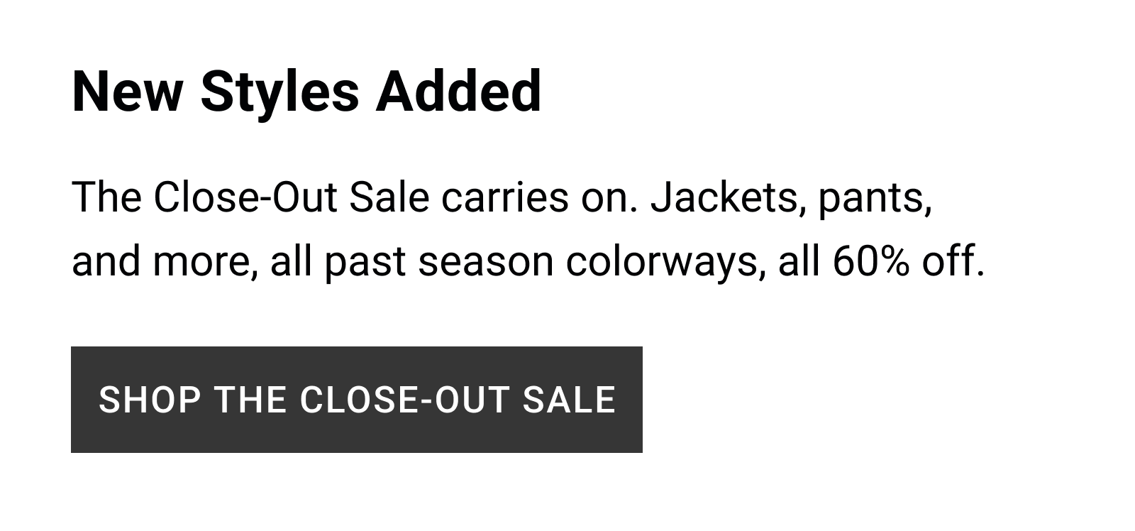 New Styles Added