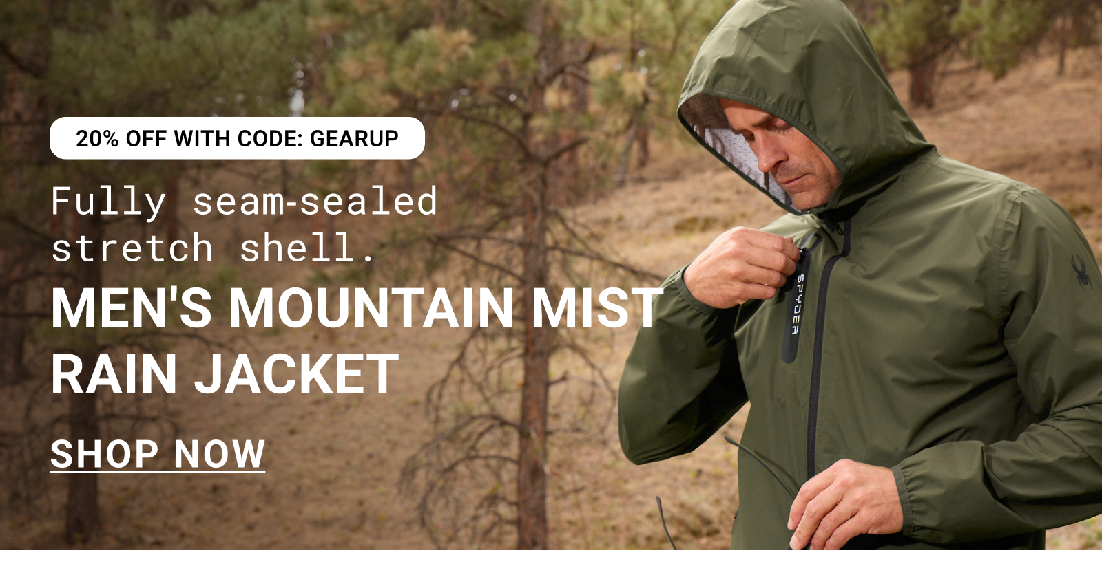 Men's Mountain Mist Rain Jacket - Olive