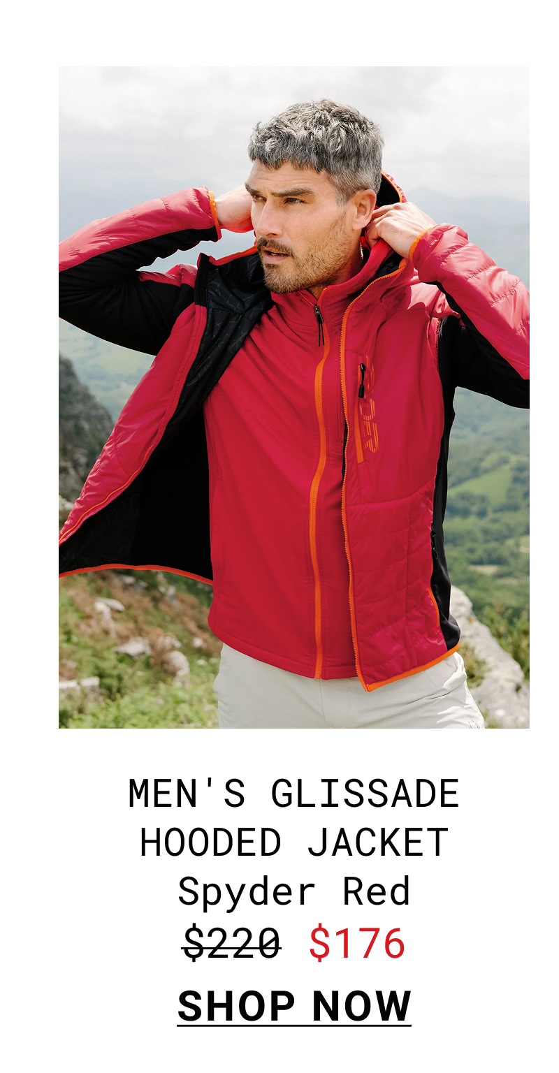 Men's Glissade Hooded Jacket - Spyder Red