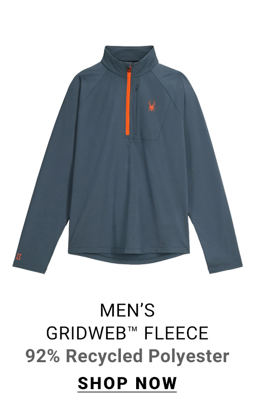 Men's Gridweb Fleece. 92% Recycled Polyester.