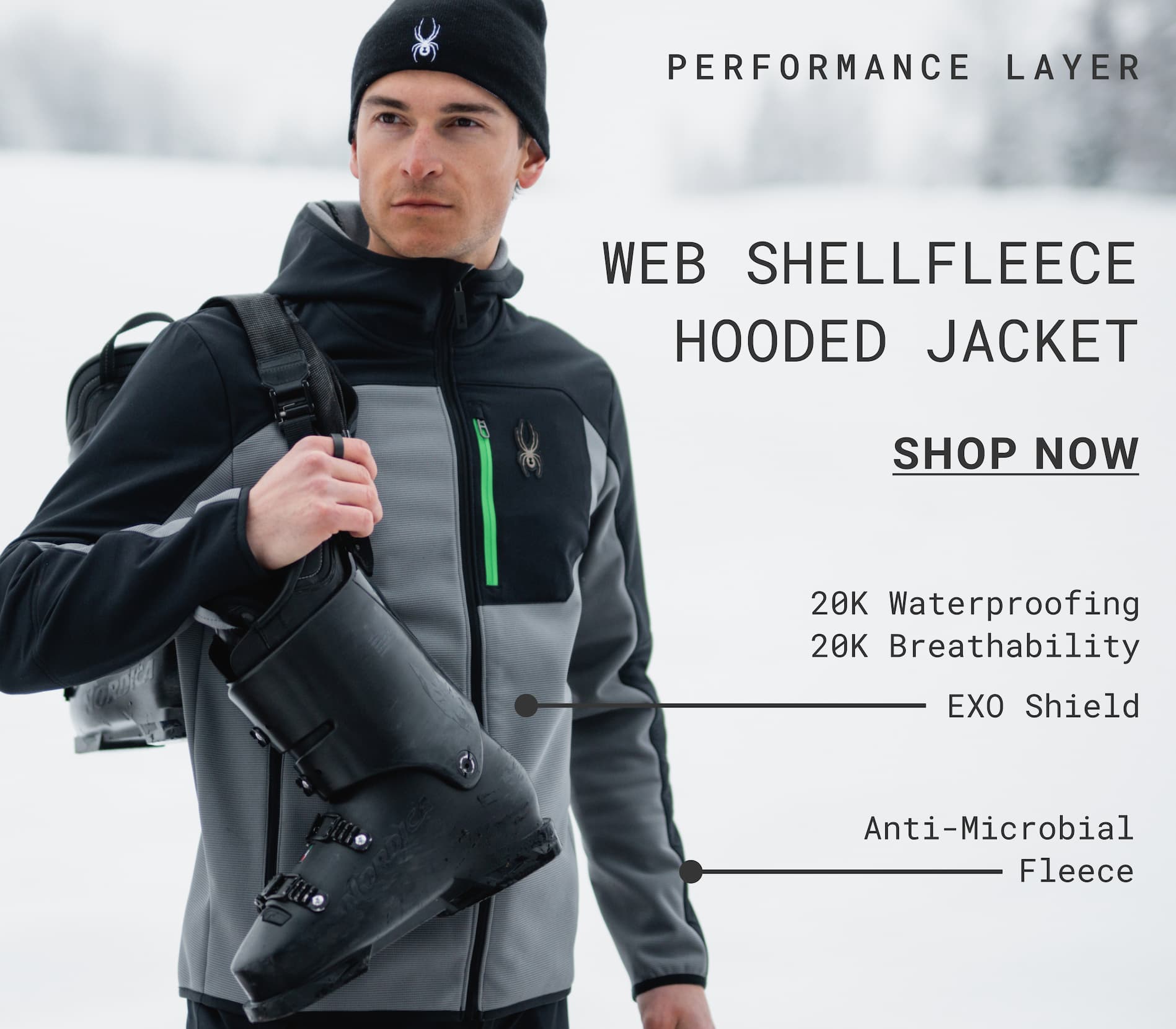 Web Shellfleece Hooded Jacket