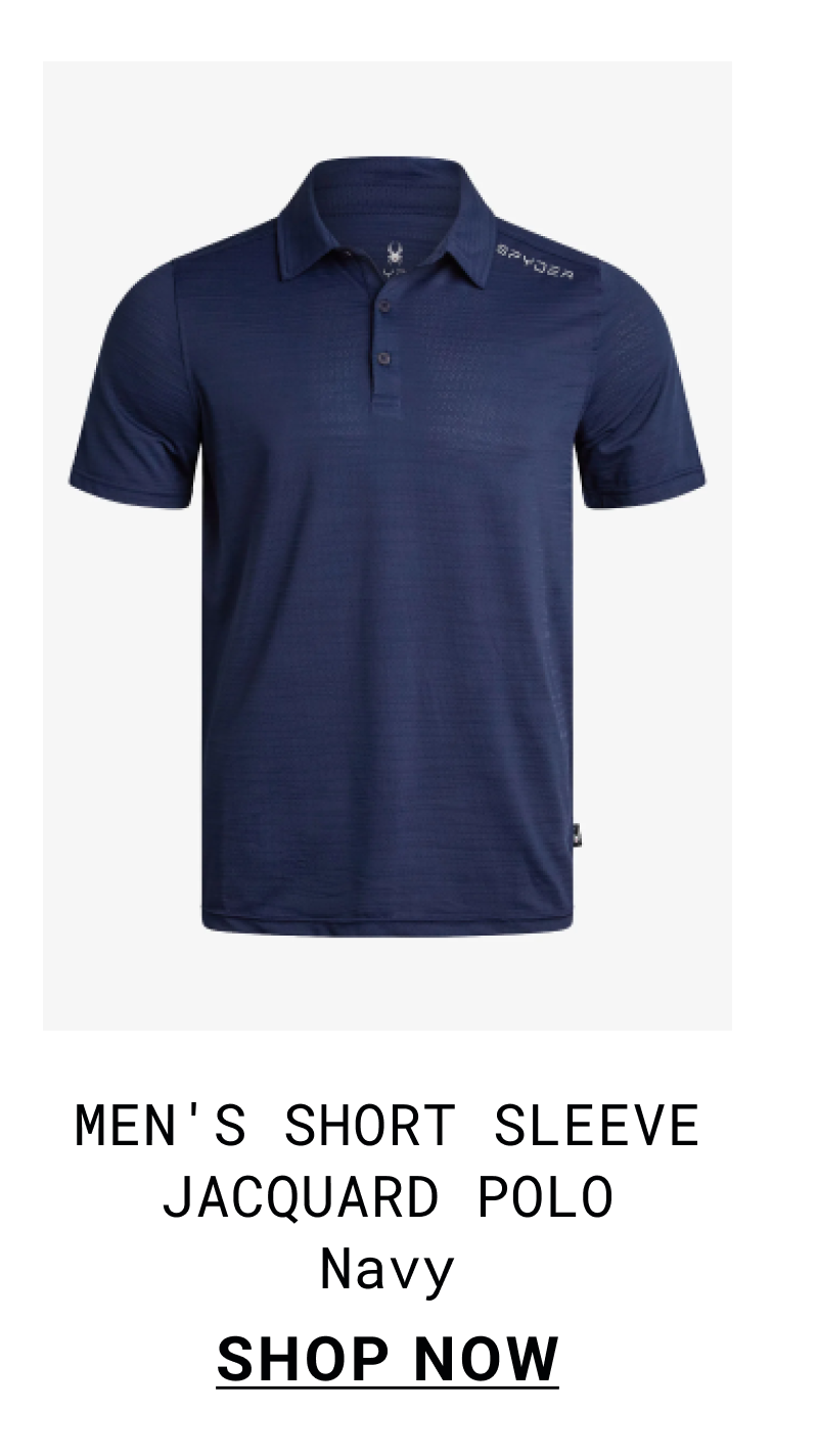 Men's Short Sleeve Jacquard Polo - Navy