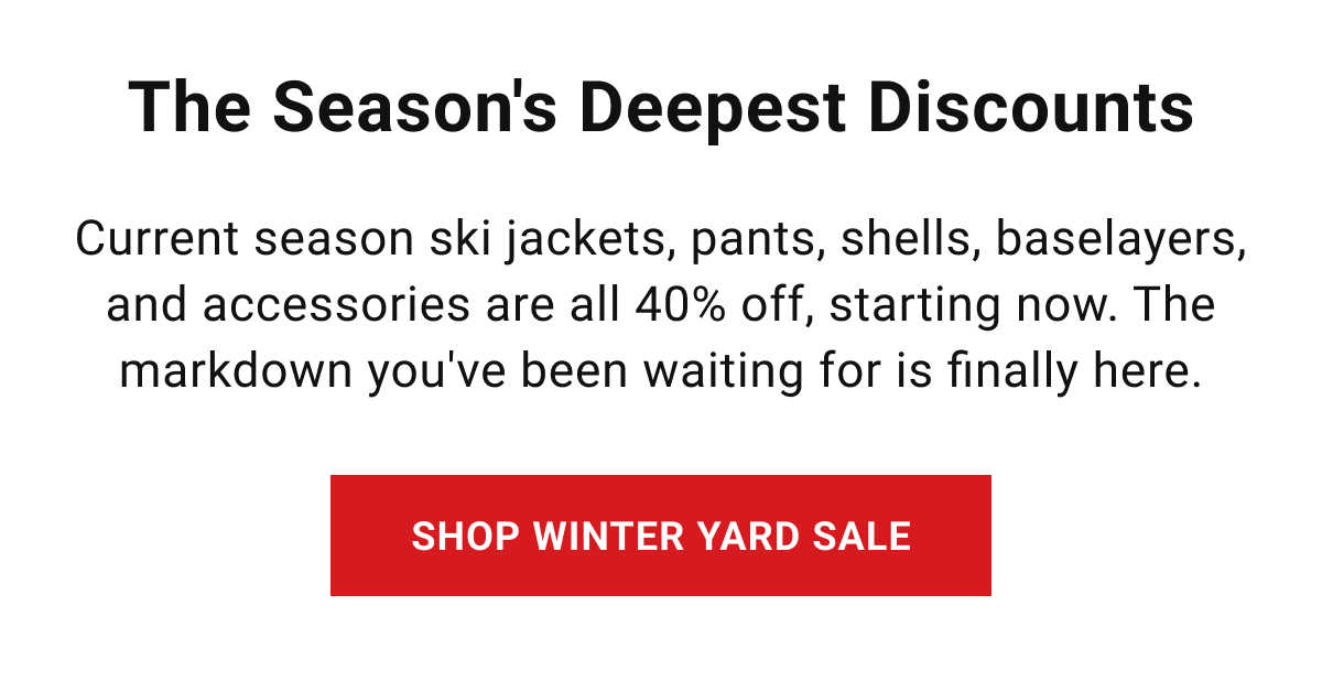 The season's deepest discounts 