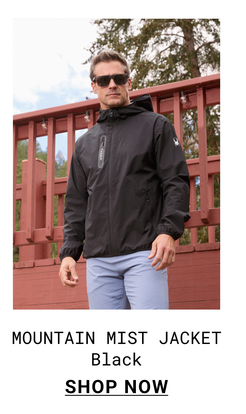 Men's Mountain Mist Rain Jacket - Black