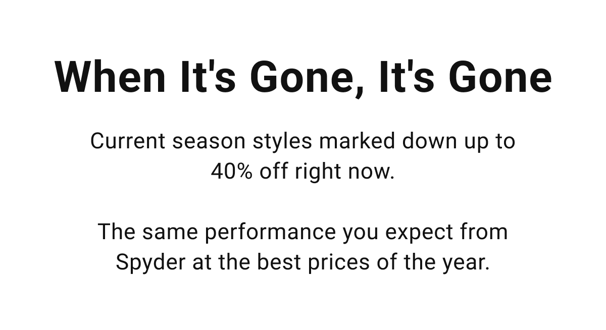 When It's Gone, It's Gone