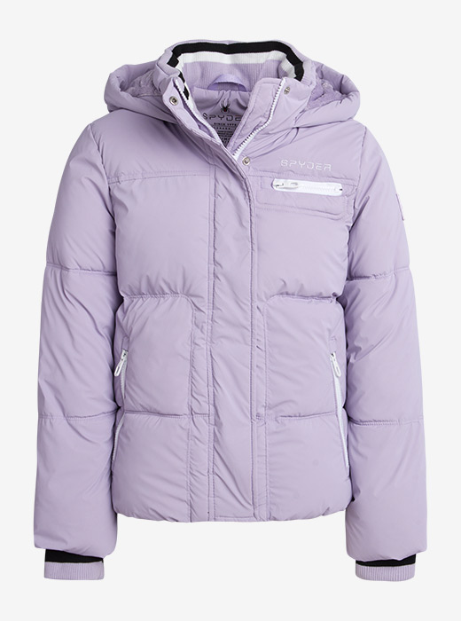 Lavender girl's puffer jacket