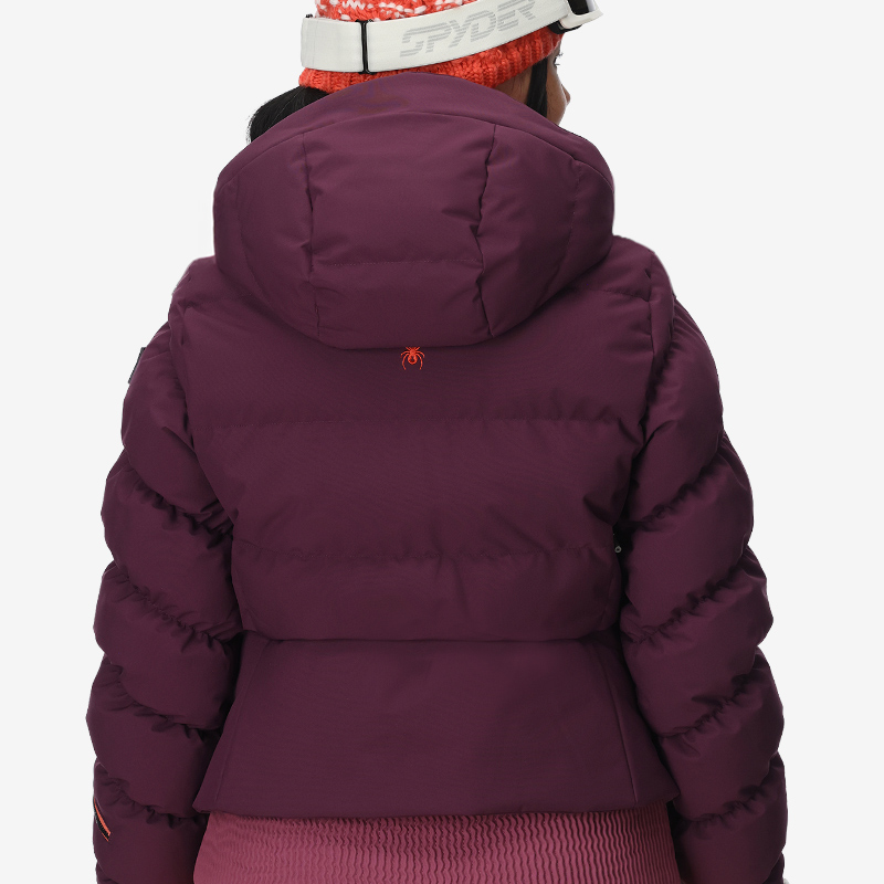 Back of a person wearing the Haven jacket. Puffy texture.