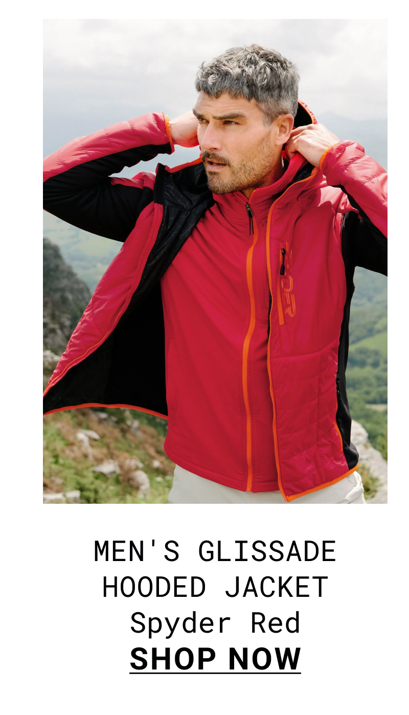 Men's Glissade Hooded Jacket - Spyder Red
