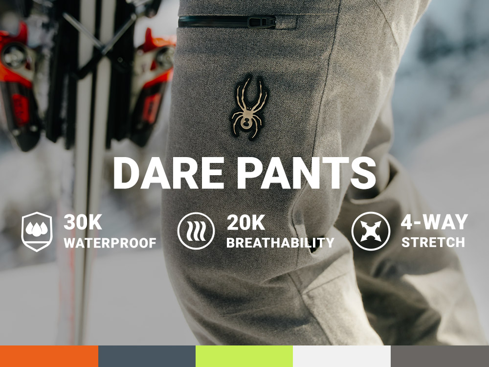 Dare Pants. 30K Waterproof, 20k Breathability, 4-Way Stretch