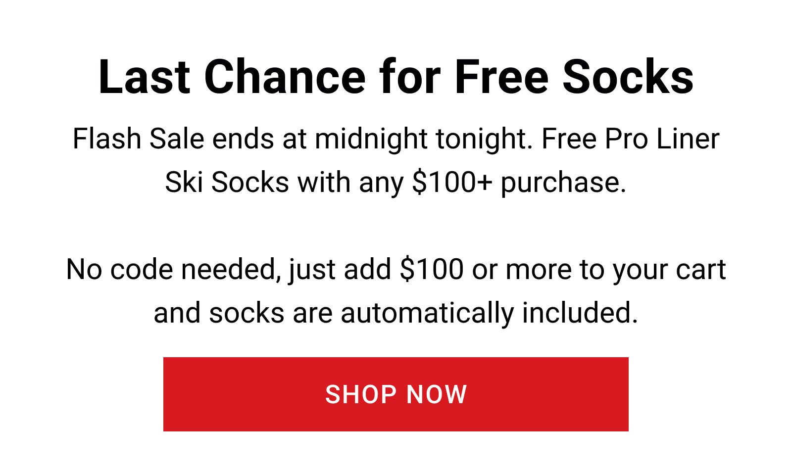Last Chance for Free Socks