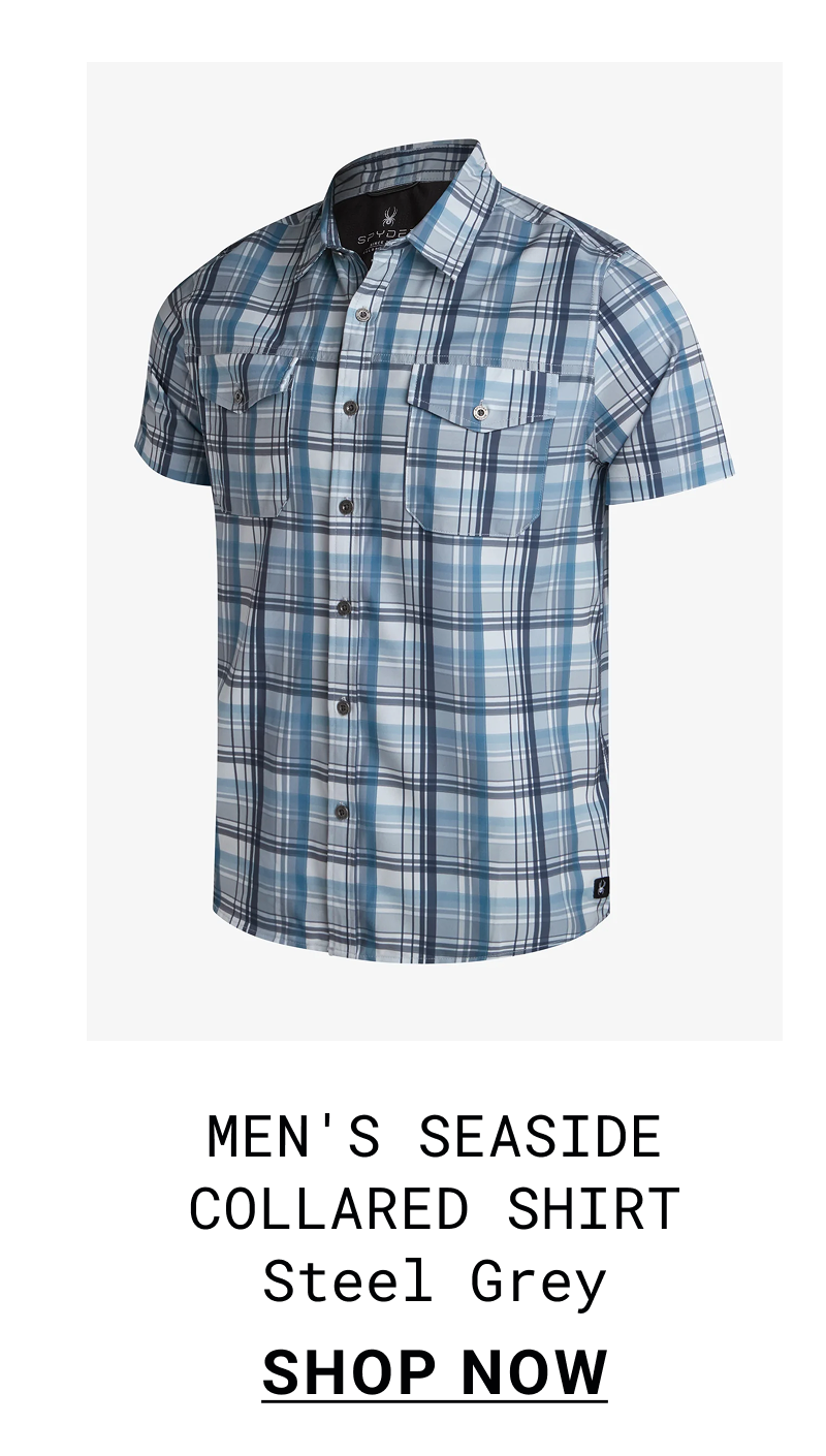 Men's Seaside Collared Shirt - Steel Grey