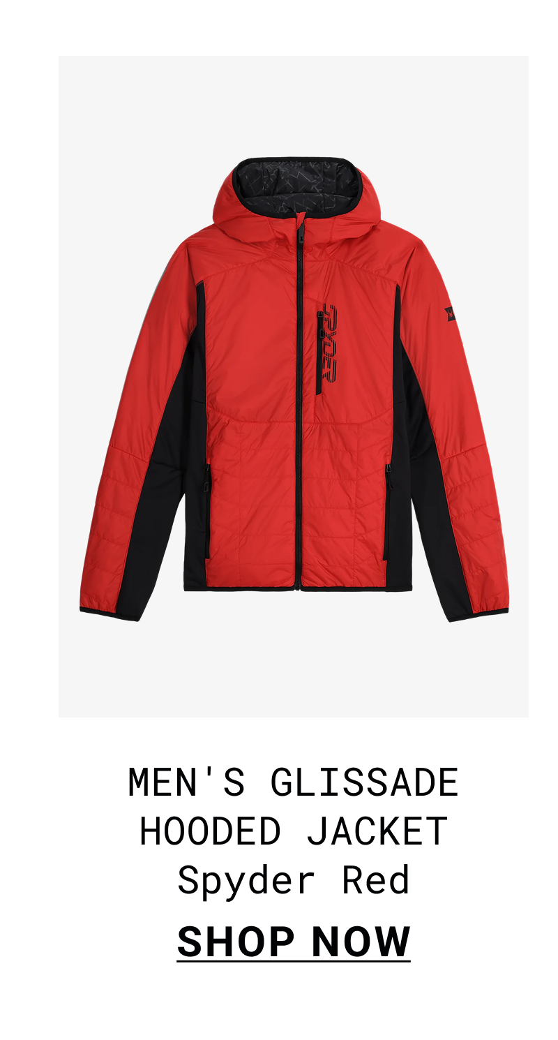 Men's Glissade Hooded Jacket - Spyder Red