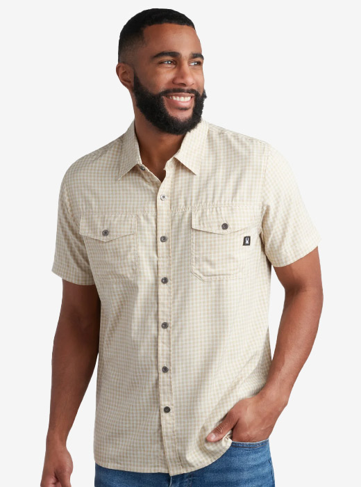 Men's Mini Check Button-up