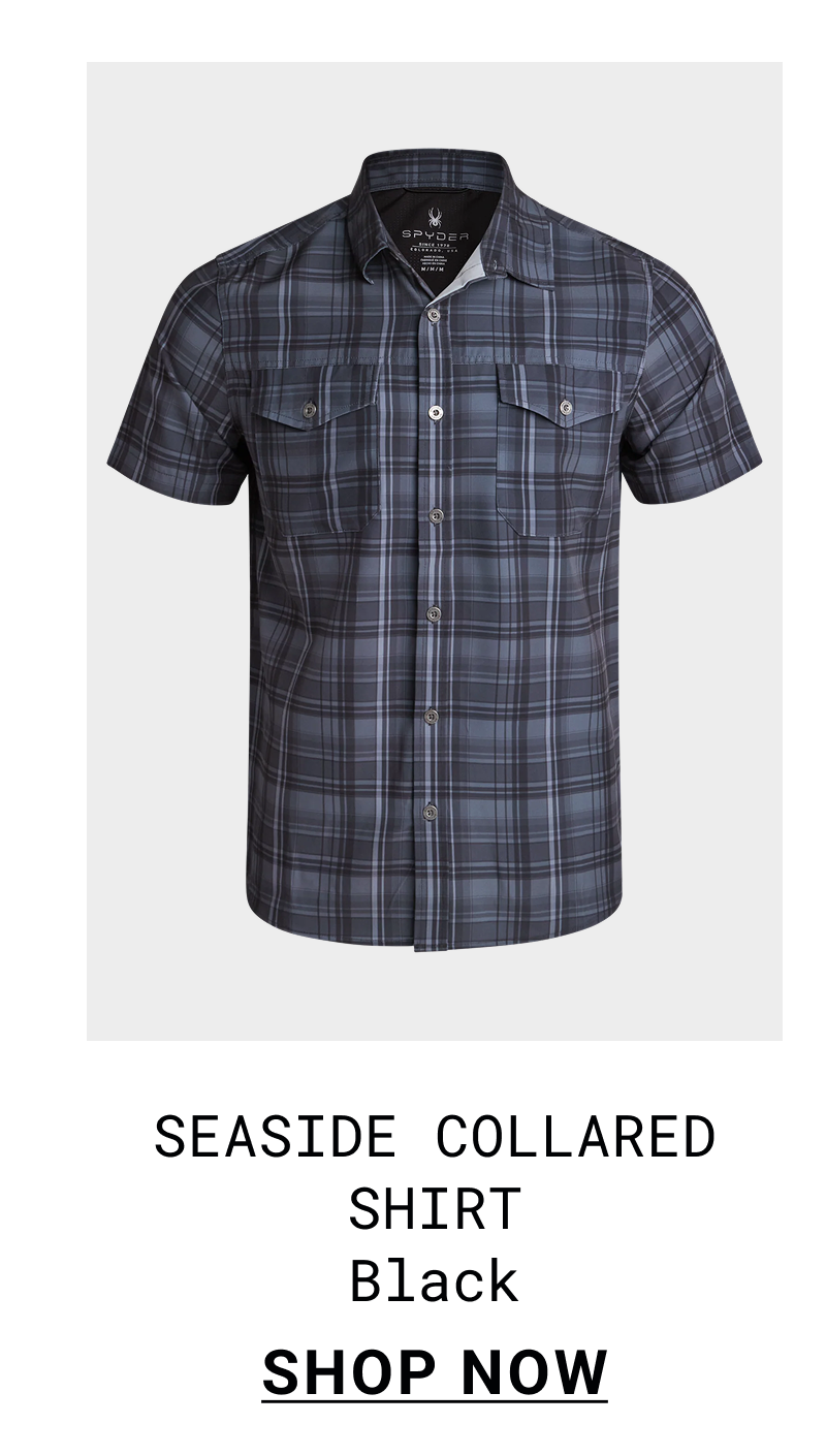 Men's Seaside Collared Shirt - Black