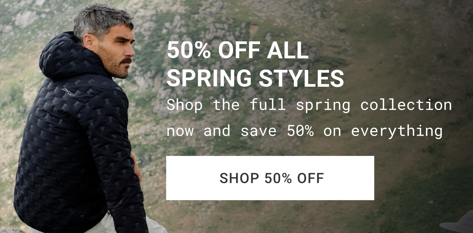 50% OFF ALL SPRING STYLES