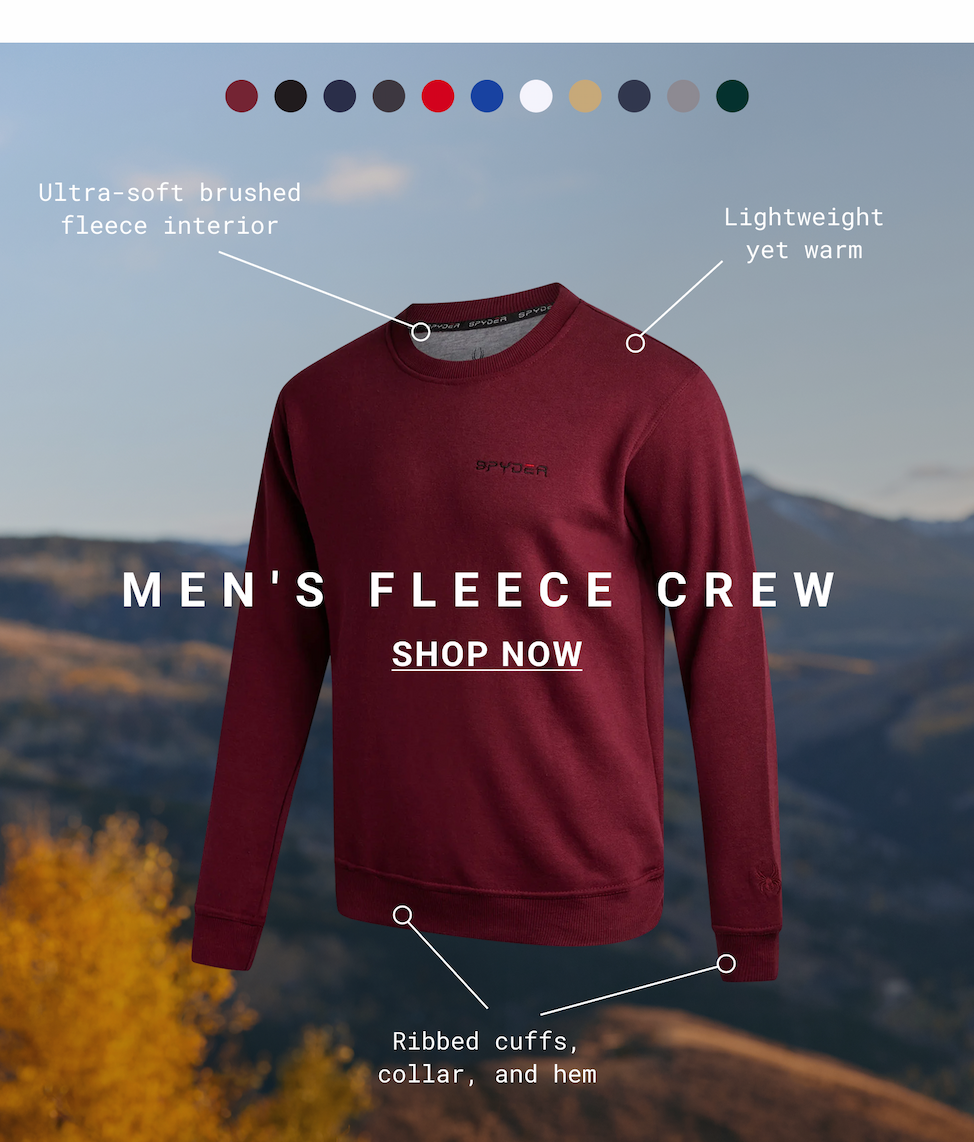 Men's Fleece Crew - Mahogany