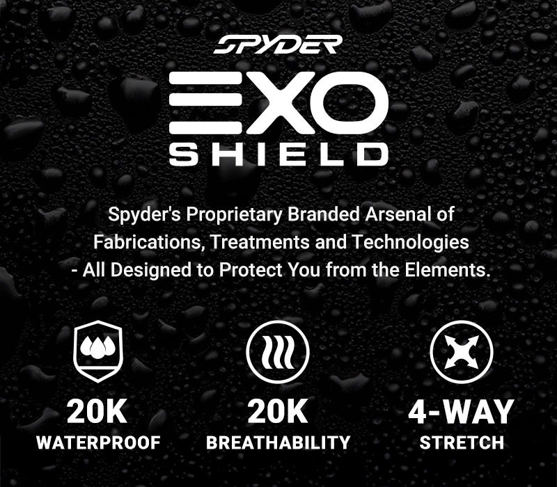 Spyder EXO Shield - 20K Waterproof, 20k Breathability, 4-Way Stretch