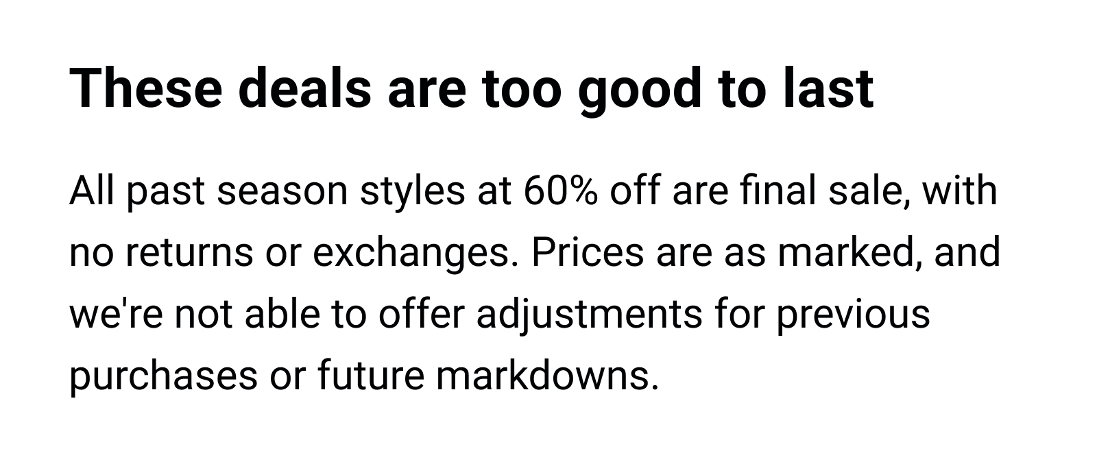 These deals are too good to last