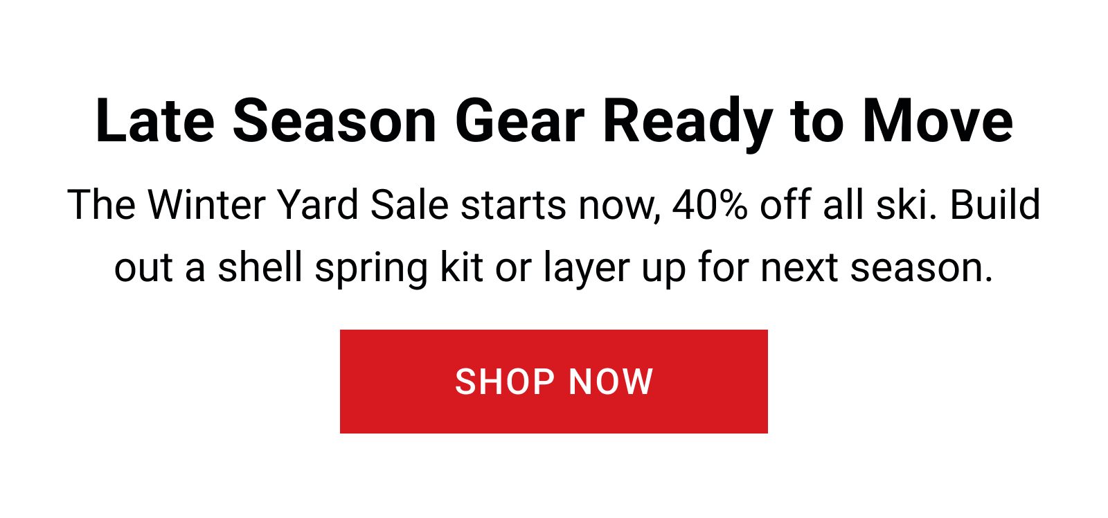 Late season gear ready to move 