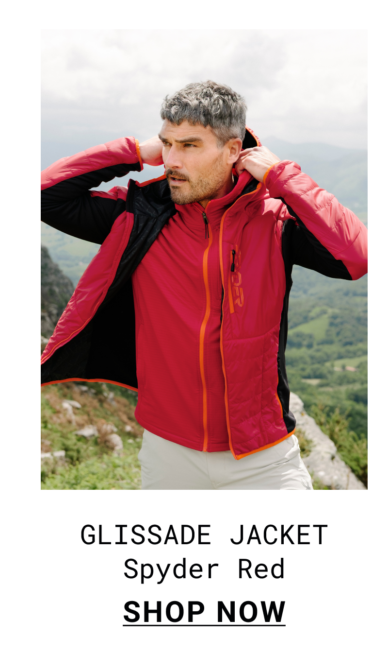 Men's Glissade Hooded Jacket - Spyder Red