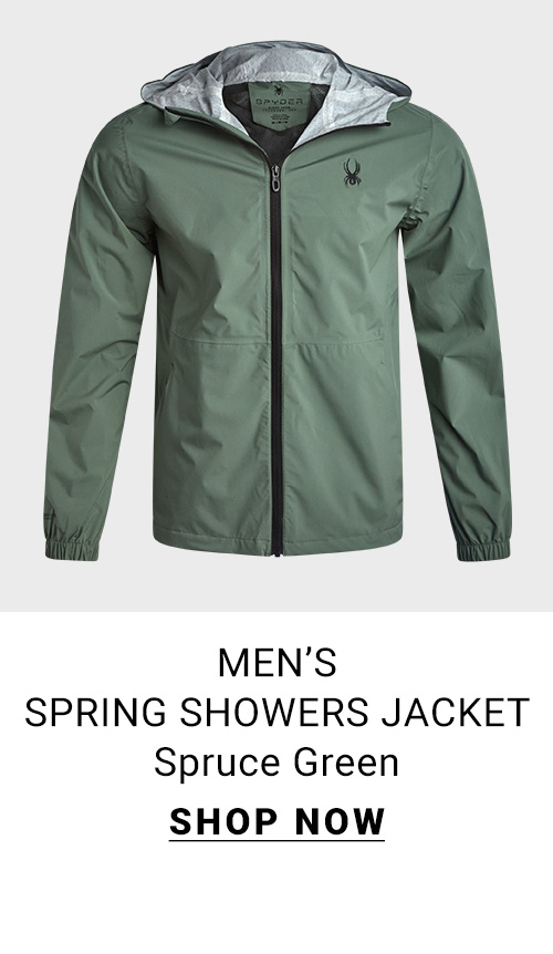 Men's Spring Showers Jacket. Spruce Green. Shop Now.