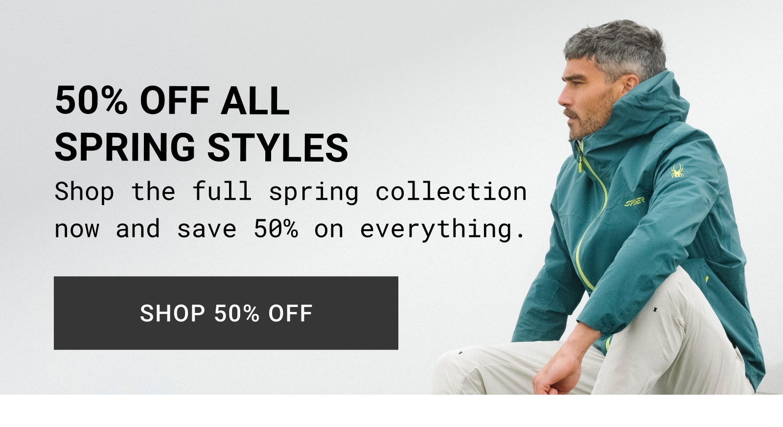 50% OFF ALL SPRING STYLES