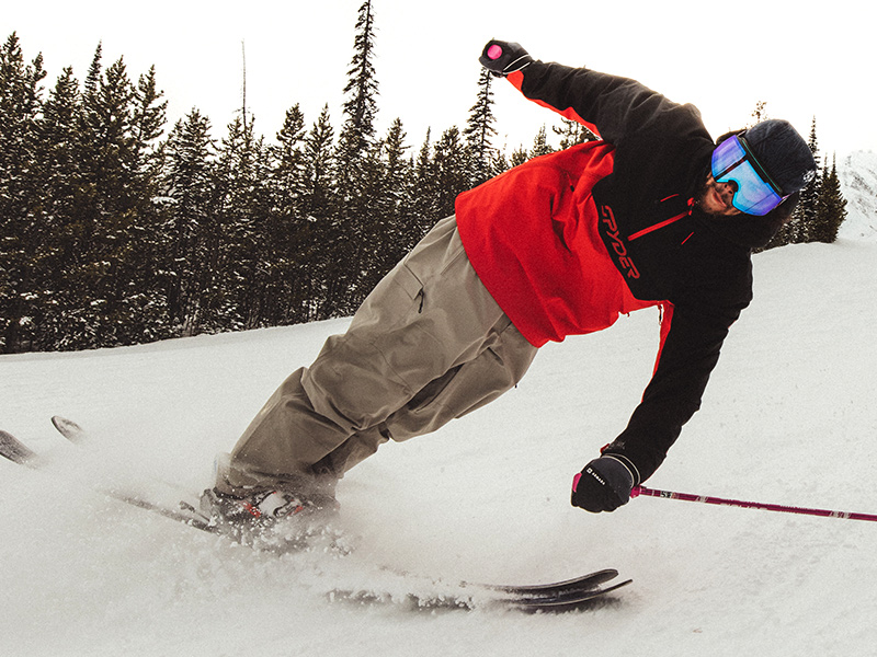 Spyder Freeskier wearing the Seventy Pant