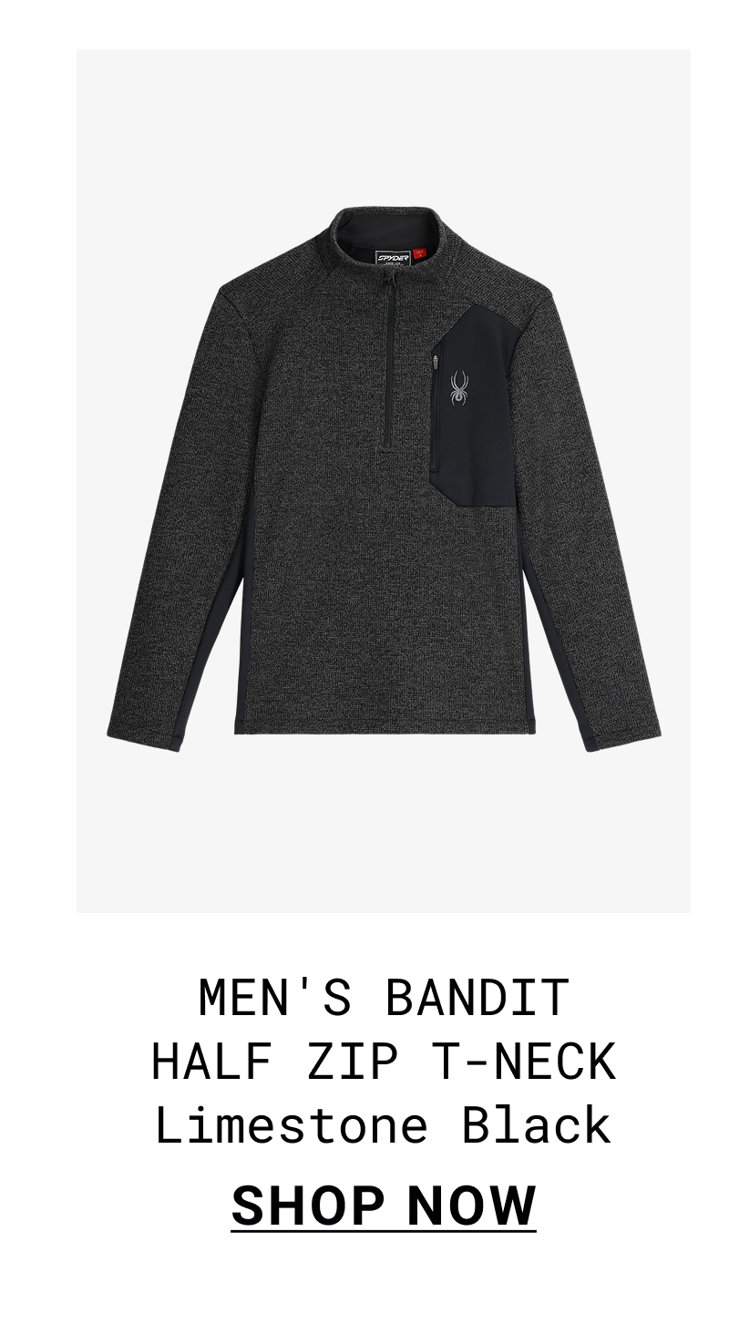 Men's Bandit Half Zip Jacket - Limestone Black