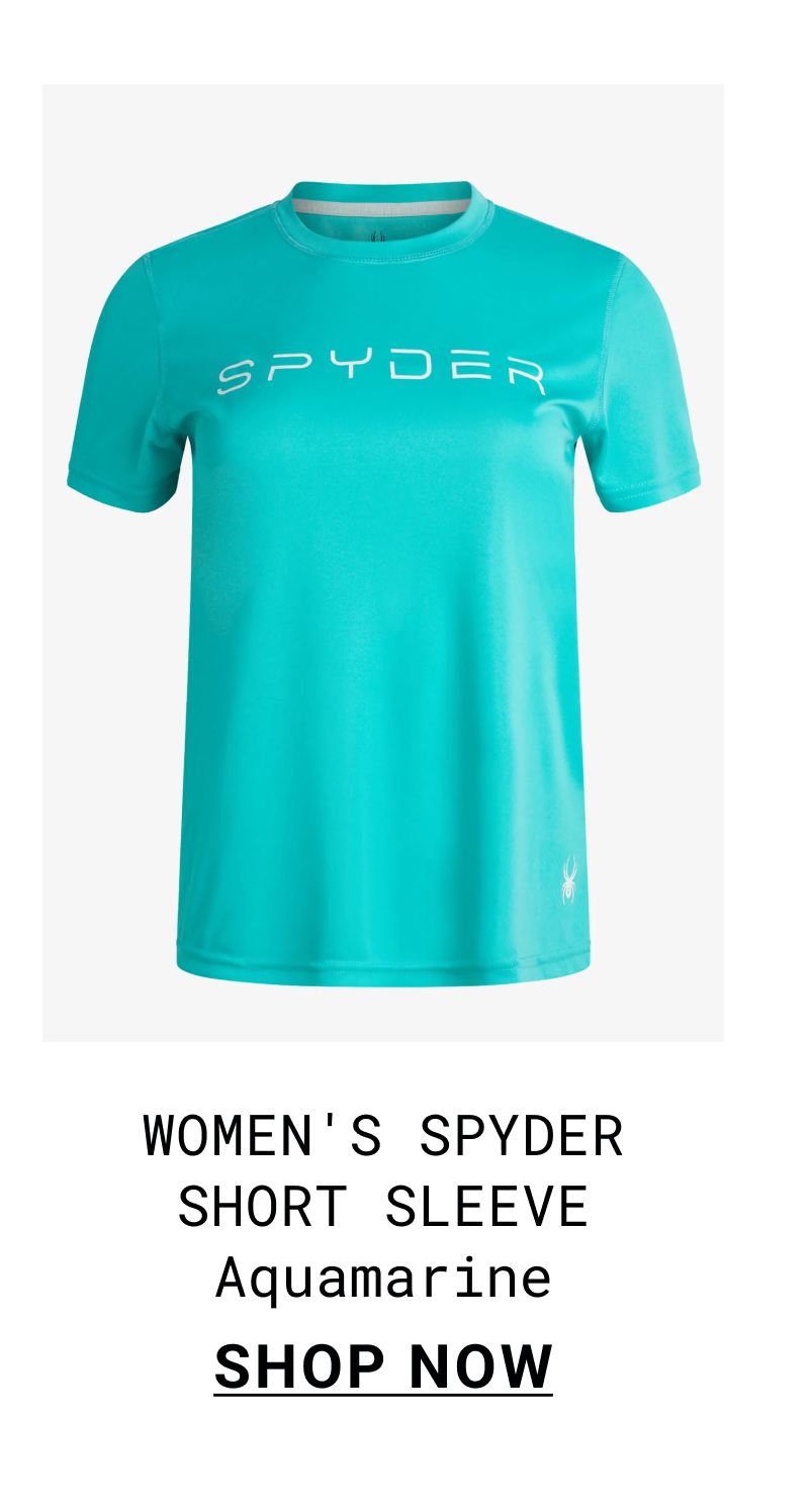 Women's Spyder Short Sleeve - Aquamarine