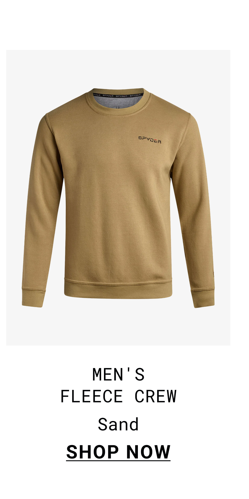 men's FLEECE CREW Sand