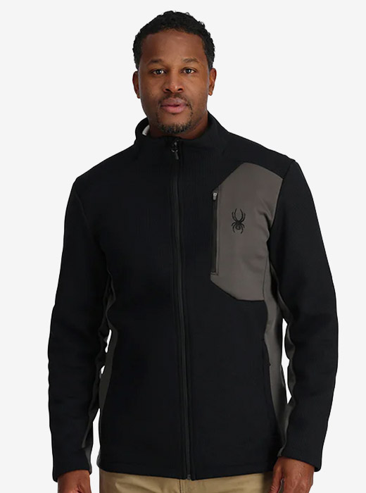 Man wearing Bandit Full Zip in Black