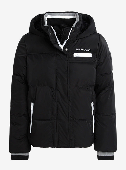 Womens Puffer Jacket in Black