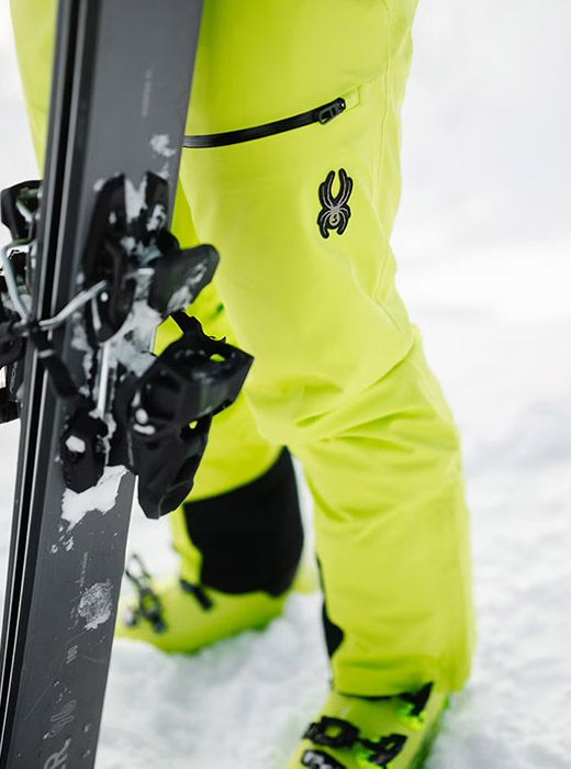 Image of Neon lime ski pants.