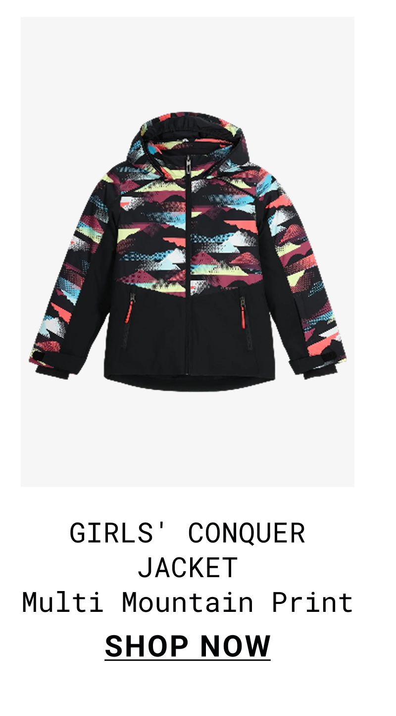 Girls' Conquer Jacket - Multi Mountain Print