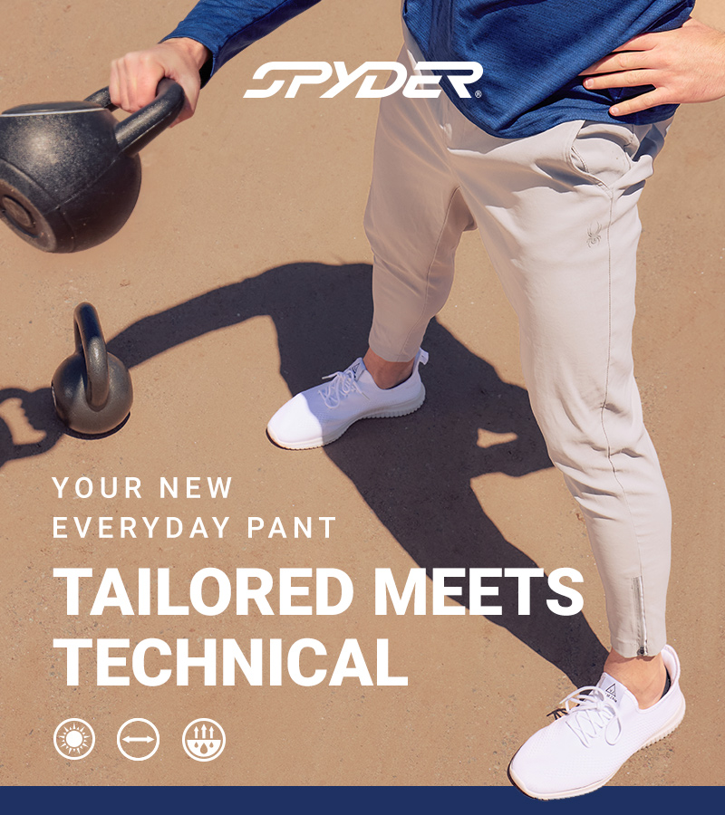 Detail zipper ankle on technical track pant - Your new everyday pant, tailored meets technical