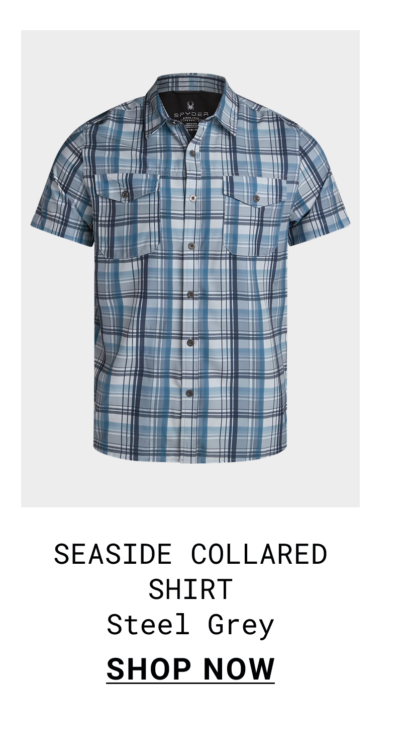 Men's Seaside Collared Shirt - Steel Grey